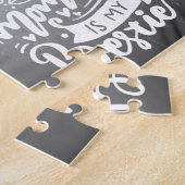 Mommy My Bestieフォト引用文レタリングオーバーレイJ ジグソーパズル (側面)