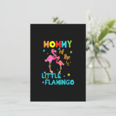 Mommy Of Little Flamingo誕生日Family Shirts Ma 招待状 (スタンド正面)