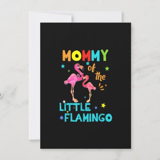 Mommy Of Little Flamingo誕生日Family Shirts Ma 招待状 (正面)