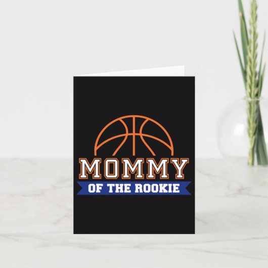 Mommy Of Rookie 1st Birthday Bysketbyll Theme Matc カード (正面)