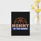 Mommy Of Rookie 1st Birthday Bysketbyll Theme Matc カード (黄色い花)
