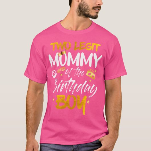 Mommy Of The誕生日ボーイシャツ2nd誕生日お尻H Tシャツ (正面)