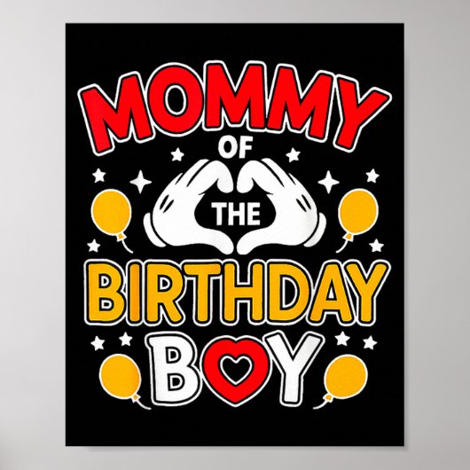 Mommy Of The Birthday Boy Family Party Birthday  ポスター (正面)