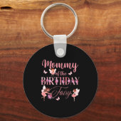 Mommy Of The Birthday Fairy First Birthday Family  キーホルダー (正面)