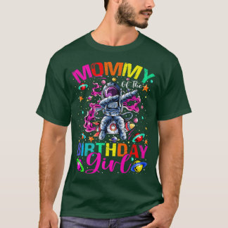 Mommy Of The Birthday Girl Astronaut Boy Space The Tシャツ