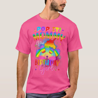 Mommy of the Birthday Girl Unicorn Girls Rainbow P Tシャツ