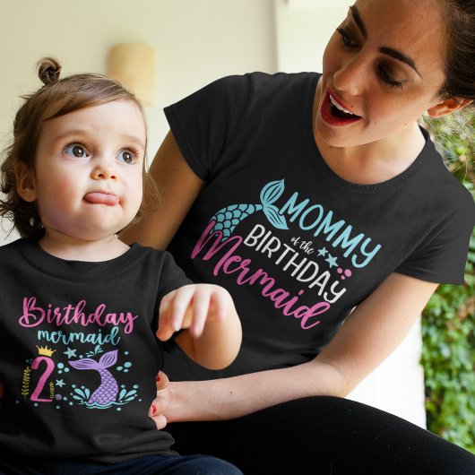Mommy of the Birthday Mermaid – Mermaid Birthday トライブレンドTシャツ