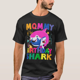Mommy of the Birthday Shark birthday Tシャツ