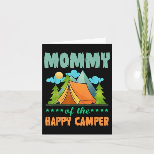 Mommy Of The Happy Camper 1st Birthday Camping Mat カード (正面)