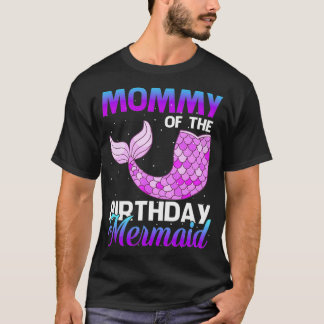 Mommy of the Mermaid Matching誕生日のパーティーアウト Tシャツ