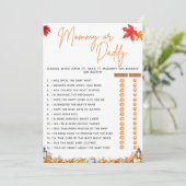 MOMMY OR DADDY赤ちゃんシャワーゲーム小さなカボチャ 招待状 (スタンド正面)