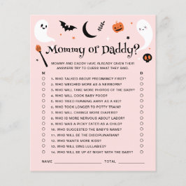 Mommy Or Daddy ピンクのハロウィンベビーシャワーゲーム