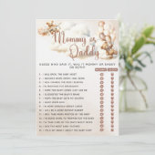 MOMMY OR DADDY BABY SHOWER Game Bear Balloons 招待状 (スタンド正面)