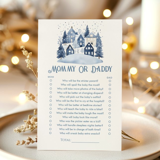 Mommy Or Daddy Chrismtas Village Baby Shower game (クリエイターアップロード済み)