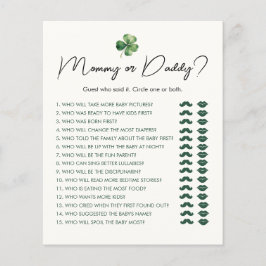 Mommy or Daddy St. Patrick's Day赤ちゃんシャワーゲーム