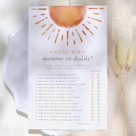 Mommy or Daddy Sunshine ベビーシャワー Guess Who