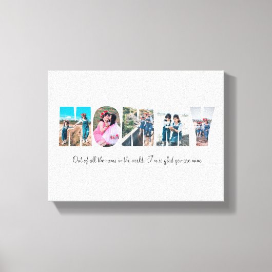 Mommy Photo Collage Canvas キャンバスプリント (正面)