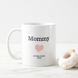 Mommy, Pinkハート，写真独身ののカスタム コーヒーマグカップ