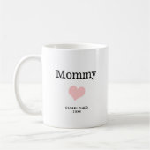 Mommy, Pinkハート，写真独身ののカスタム コーヒーマグカップ (左)