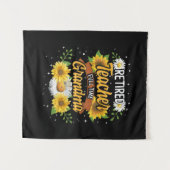 Mommy Retired Teacher Full Time Grandma Retirement タペストリー (正面(横))