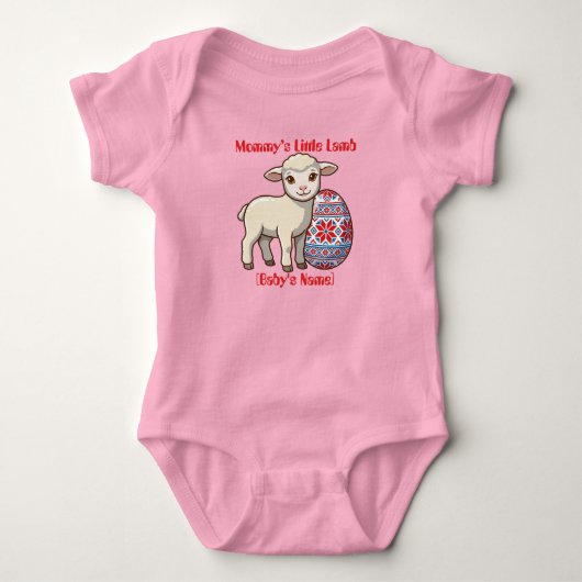 Mommy’s Little Lamb Baby Bodysuit | Personalized ベビーボディスーツ (正面)