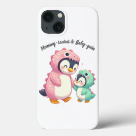 Mommy-Saurus & ベビー-Guin電話ケース iPhone 13ケース