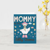 Mommy Silly Goose First Birthday Illustration カード (黄色い花)
