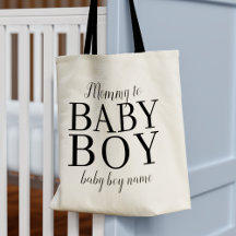 Mommy to Baby Boy Name 新米ママトートバッグ