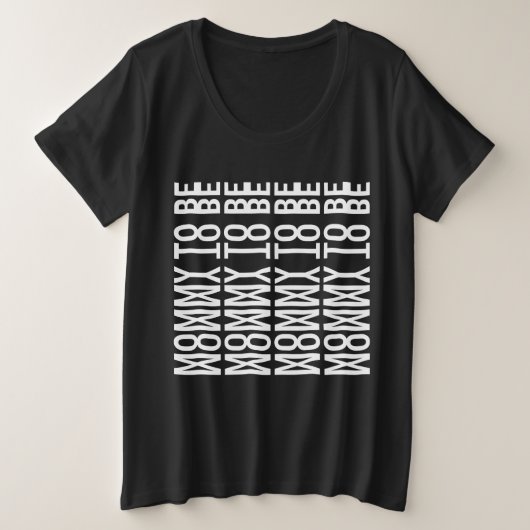 MOMMY TO BE - 隠されたメッセージ プラスサイズTシャツ (デザイン正面)