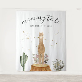 Mommy to be alpaca backdrop タペストリー