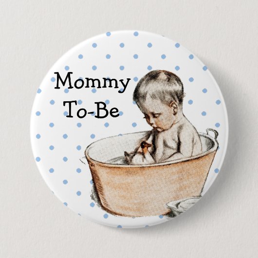 Mommy to be Baby Showerボタン 缶バッジ (正面)