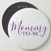 Mommy-to-Be Baby Sprinkle Pastel Confetti Button 缶バッジ (正面&裏面)