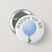 Mommy to be Blue Balloon Baby Showerボタン 缶バッジ (正面&裏面)