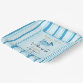 Mommy To Be Cute Whale Baby Shower ペーパープレート (傾斜あり)