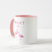 Mommy to Be Flamingo Baby Shower Mug マグカップ (正面左)