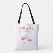 Mommy to Be Flamingo Baby Shower Tote Bag トートバッグ (裏面)