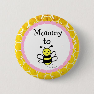 Mommy to be Girl's Baby Shower 缶バッジ