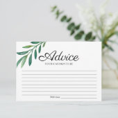 Mommy-to-Be-Greenery Baby Showerのアドバイス 招待状 (スタンド正面)