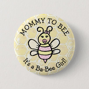 Mommy to Be Honey Bee Themed Baby Shower 缶バッジ