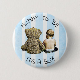 Mommy to be, Its a boy, Baby Shower Button 缶バッジ