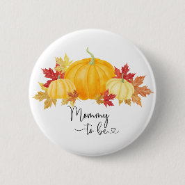 Mommy to be-Oh Boy A Little Pumpkin WatercolButton 缶バッジ