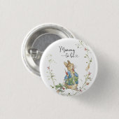 Mommy to be-Peter Rabbit Wildflower WatercolButton 缶バッジ (正面&裏面)