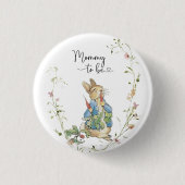 Mommy to be-Peter Rabbit Wildflower WatercolButton 缶バッジ (正面)