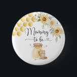 Mommy to be sunflower honey bear 缶バッジ<br><div class="desc">Mommy to be sunflower honey bear button. 
Matching items available.</div>
