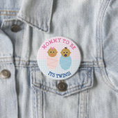 Mommy to be Twin Boy and Girl赤ちゃんシャワーボタン 缶バッジ (インサイチュ)