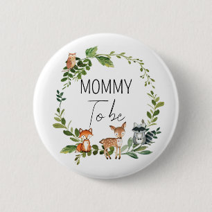 Mommy to be - Woodland赤ちゃんシャワーボタン 缶バッジ
