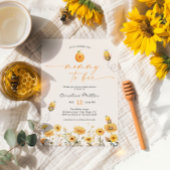 Mommy To Beat野花の赤ちゃんシャワー蜂蜜 招待状