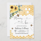 Mommy To Beat Honey Bee Baby Shower 招待状 (正面)