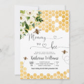 Mommy To Beat Honey Bee Baby Shower 招待状 (正面)
