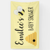 Mommy To Beeのまわりにガールベビーシャワー 横断幕 (縦)